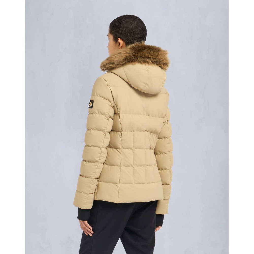 Moose Knuckles NWT Gold Series Betta Shearling Jacket Sand Down Puffer Coat- S - Picture 3 of 16
